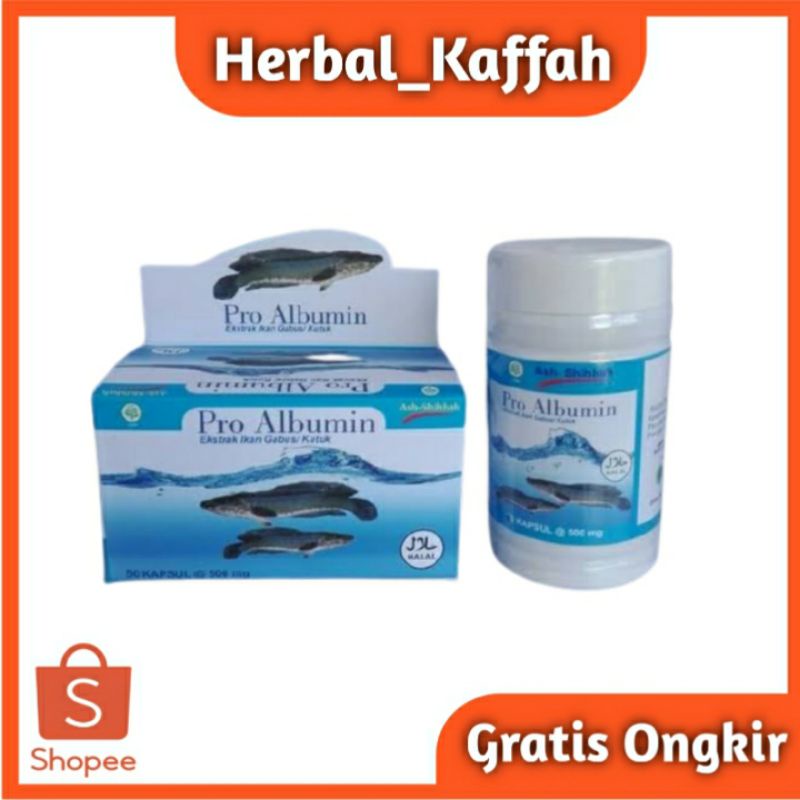 PRO ALBUMIN EKSTRAK IKAN GABUS  KUTUK KAPSUL isi 50 kapsul 100 % asli original