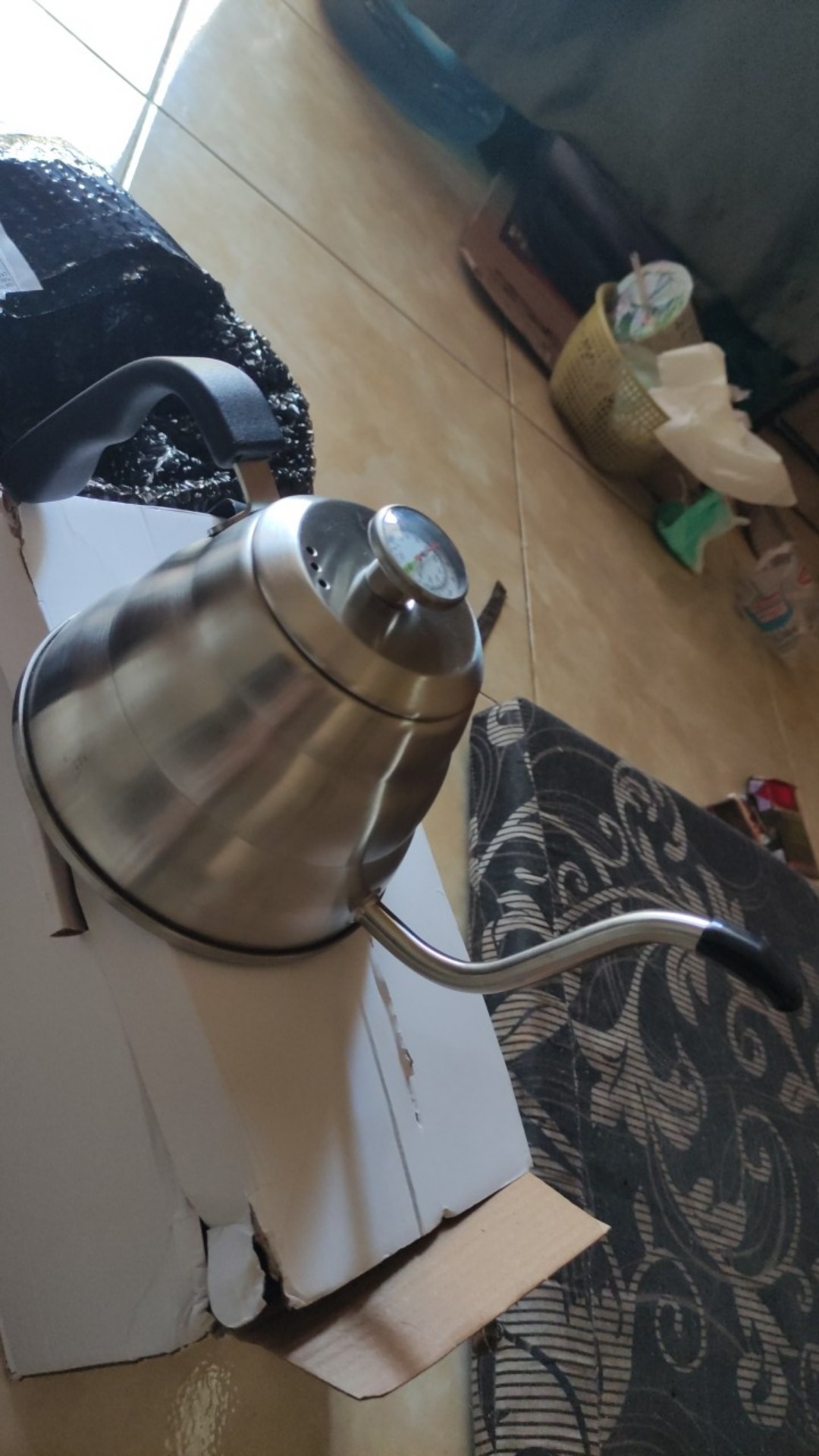 Teko Leher Angsa 1000ml Gooseneck Induksi Kettle Kopi Teh Pour Over 1l