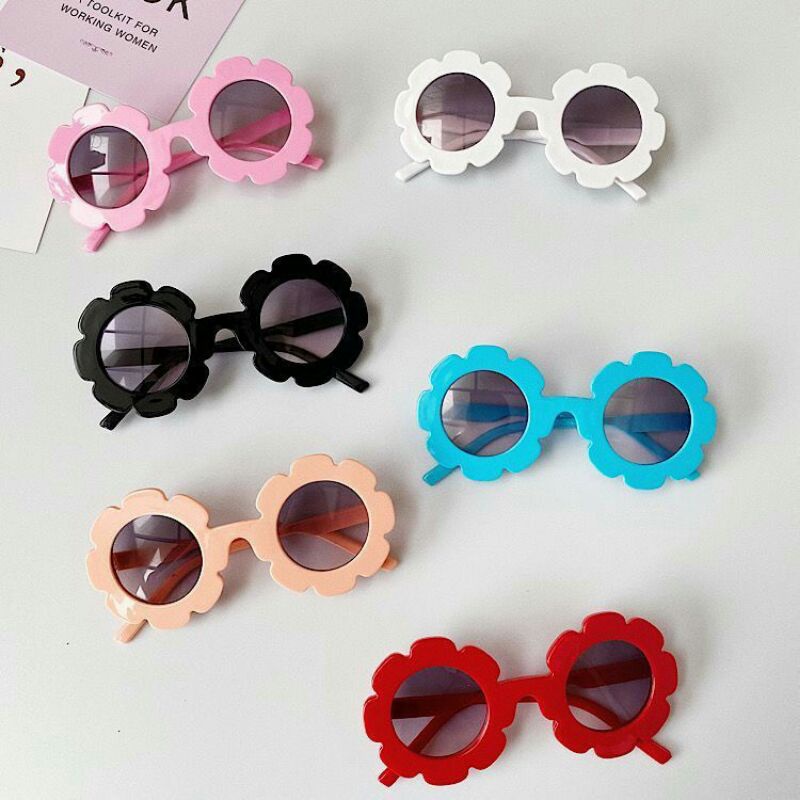 kacamata anak anti uv sunglasses bentuk bunga