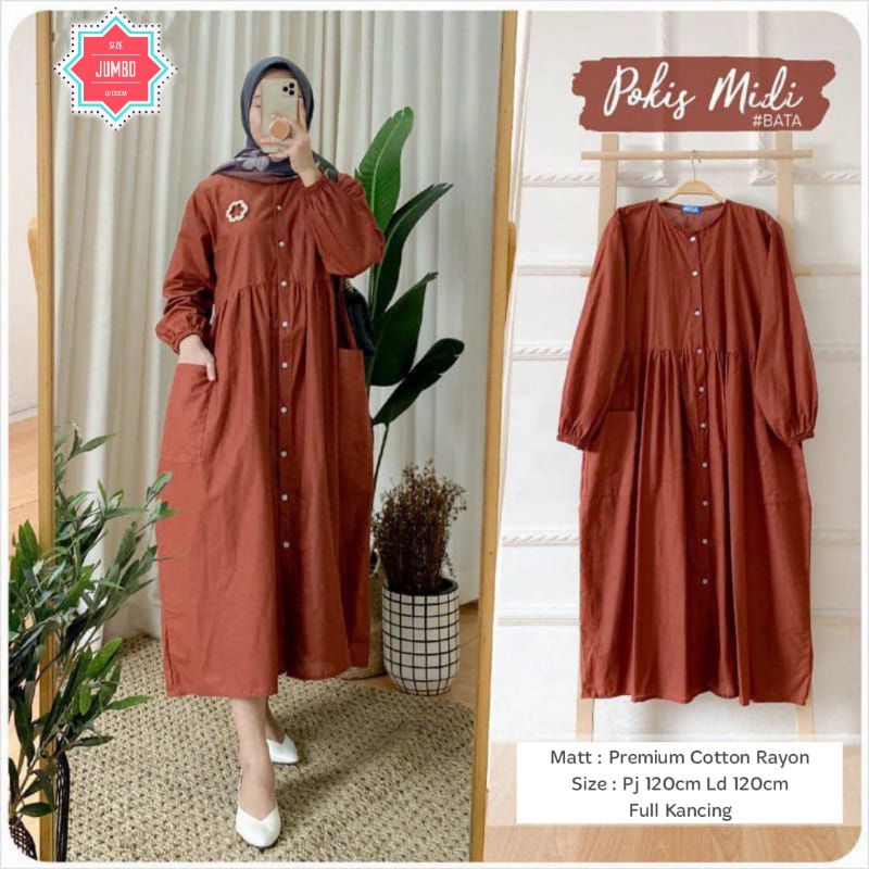 PROMO POKIS MIDI DRESS JUMBO LD 120