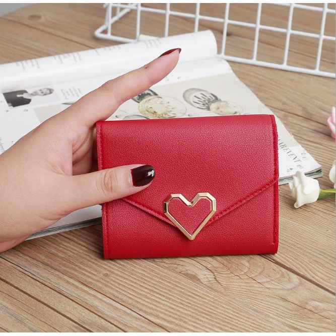 DSM DOMPET WANITA KECIL LOVE DWK-2007 / DOMPET WANITA KEKINIAN DOMPET WANITA MURAH IMPORT#BISA COD-MERAH MUDA 2007
