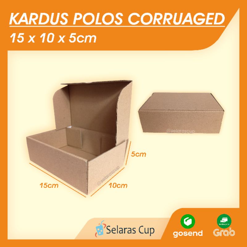 

ISI 20 KARDUS POLOS 15x10x5cm - DUS POLOS COKLAT POLOS - BOX CORRUGATED 15x10