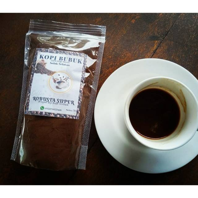 

KOPI BUBUK MURNI KOPI SOLOK-SELATAN ROBUSTA SUPER 100 GRAM