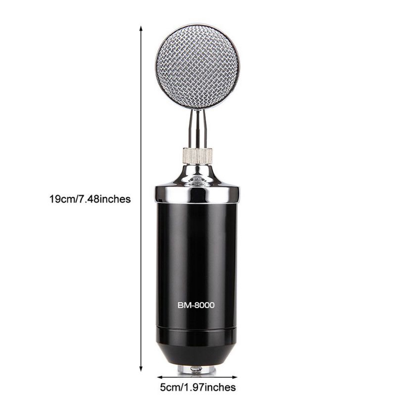 MIC REKAMAN CONDENSER STUDIO BM 8000 UNTUK YOUTUBER RECORDING BM8000