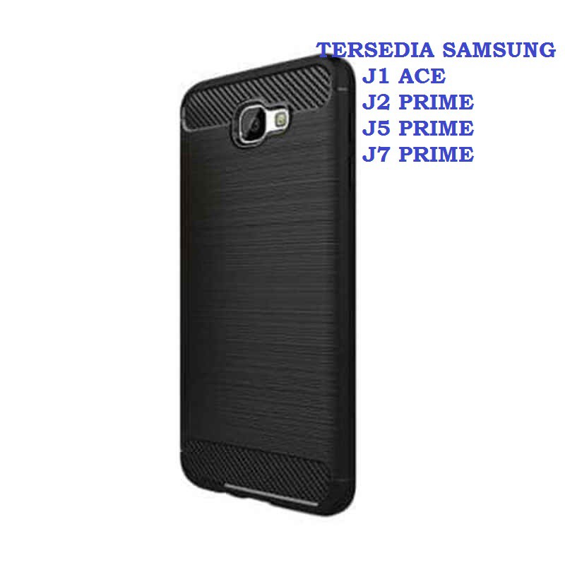 SAMSUNG J1 J2 J5 J7 PRO PRIME ACE CORE Silikon Softcase IPAKY Carbon Fiber Shockproof Rugged Armor