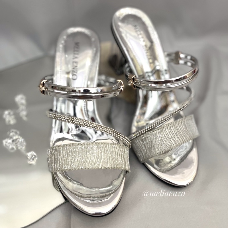 Meliaenzo - Sendal Hak Kaca | Sendal Tali | Sendal Pesta | Sendal Kaca Tali