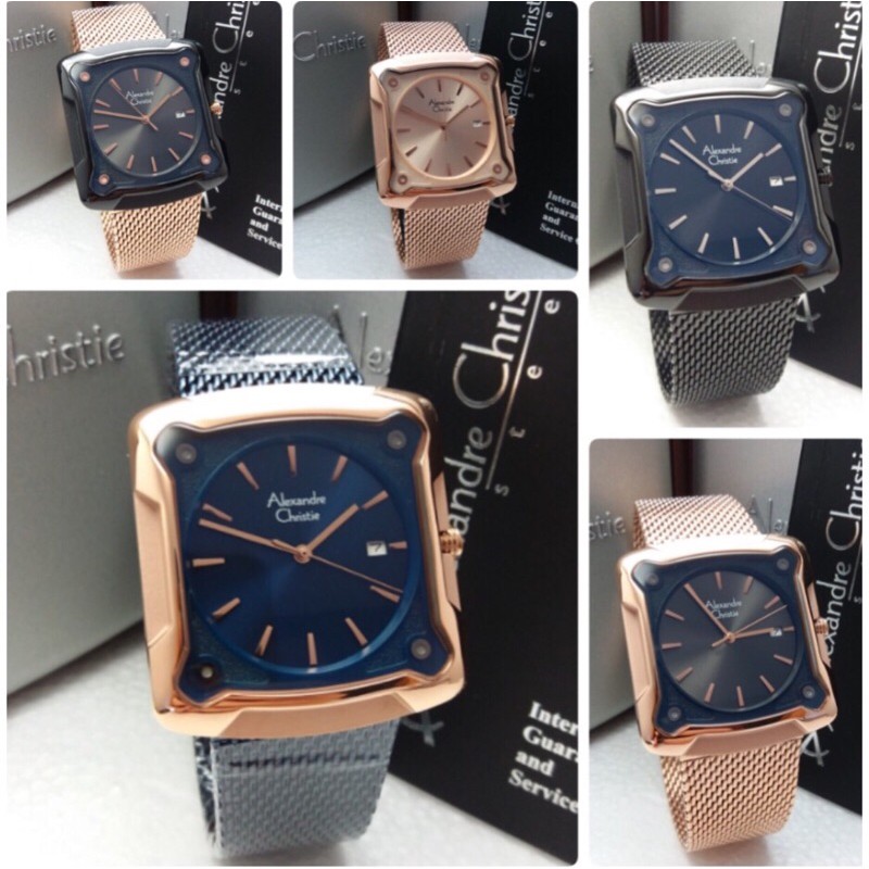Jam Tangan Pria Alexandre Christie AC 3030 Rantai Pasir Original Bergaransi Resmi
