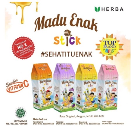 

Herba Madu Enak Stick isi 20 Stick per Box Madu + Vitamin C