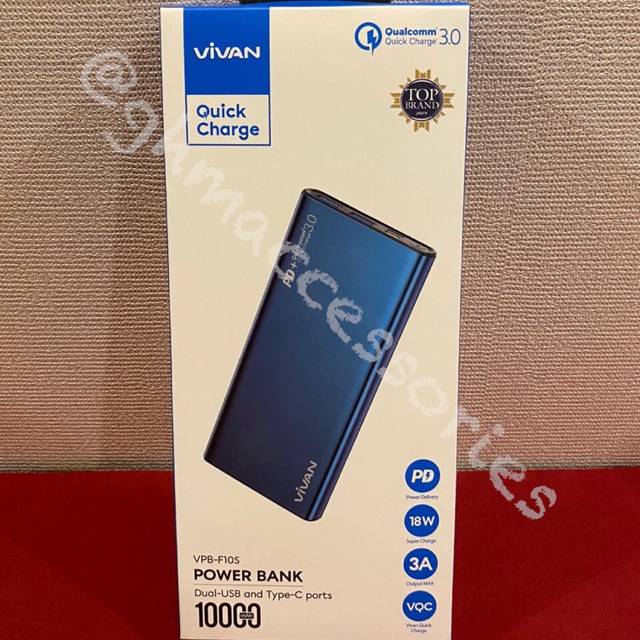[GHM Accessories] Powerbank Vivan VPB-F10S 10000mAH Fast Charging