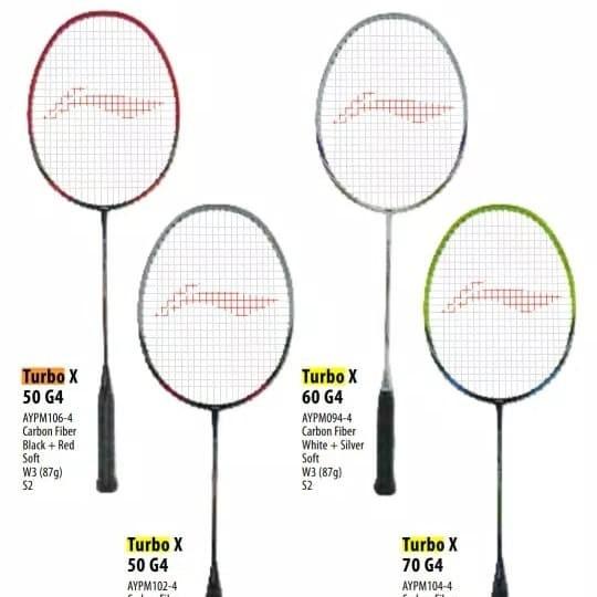 Raket | Raket Lining Turbo X50 / X60 / X70 G4 Original Free Grip