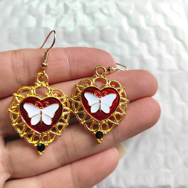 Anting Desain love butterfly Gaya Eropa Amerika