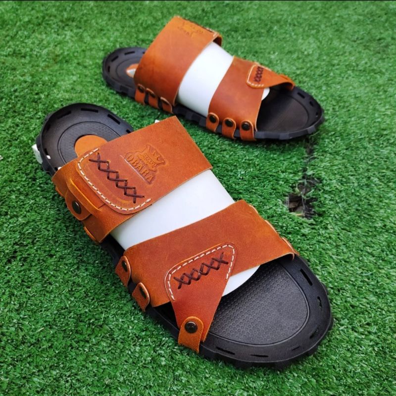 sendal kulit pria, sendal kulit kekinian, sendal kulit terbaru, sendal kulit asli 2021, sendal kulit