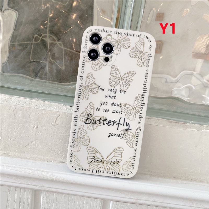 Butterfly Soft Case Motif Kupu-Kupu Untuk Vivo Y31 2021 Y20 Y20s Y12 Y15S Y15A Y21 Y33S Y20s G Y17 Y15 Y51A Y30 Y91C Y91 Y93 Y95 Y12S