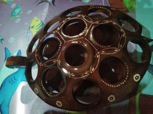 Tempat Aqua Gelas Bentuk Kura-kura Teratai Dll Kayu Jati | Kado Nikah| Hiasan Rumah Unik