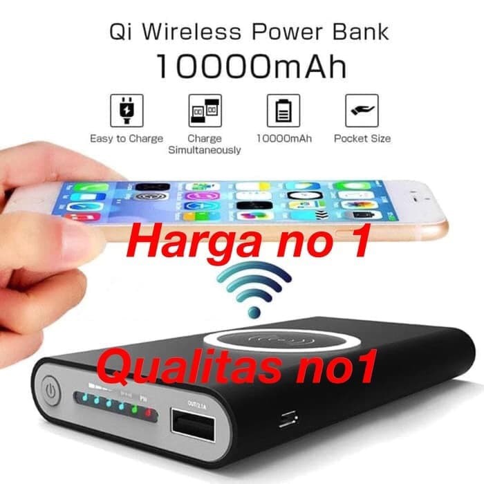 [NEW] WIRELESS POWERBANK CHARGER 10000MAH IPHONE X SAMSUNG S7 S8 S9 S10