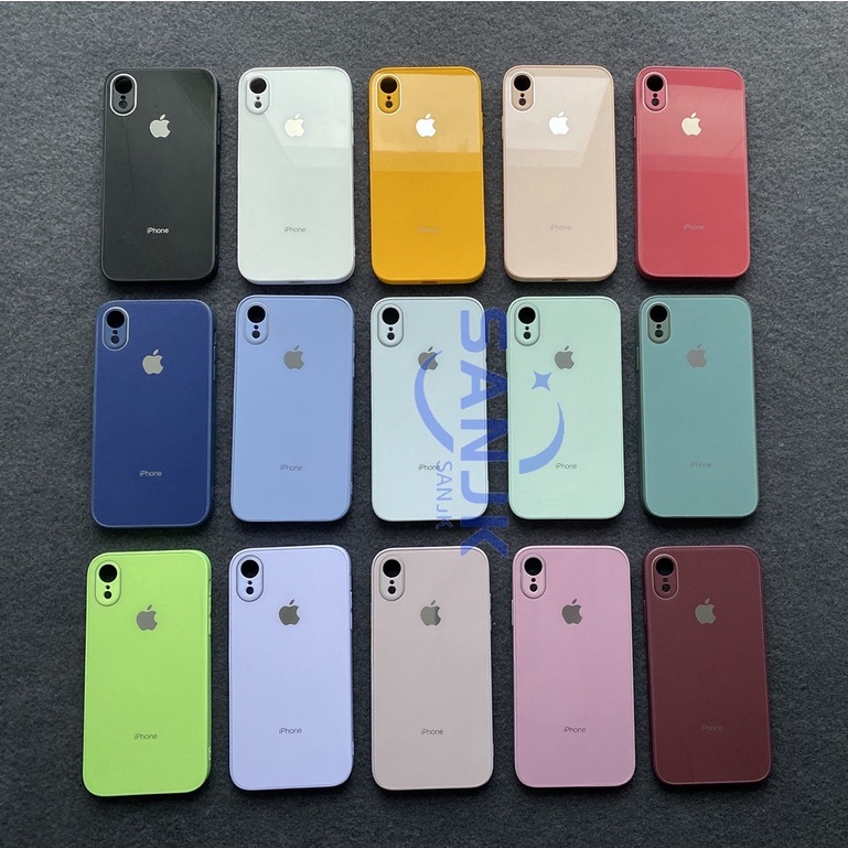 NEW !! CASE iPhone 14 Pro max Silicone Soft Edged Tempered Glass compatible for iPhone Case iPhone 6 6s 7 8 Plus X Xs Max XR 11 Pro Max 12 Pro max 13 Pro max Case