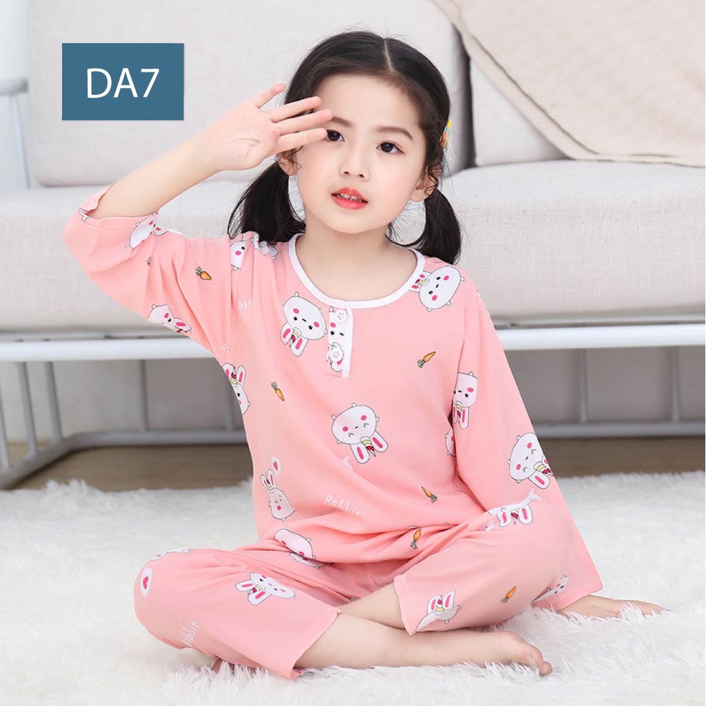 LAPAGO - Baju Piyama Anak Adem Laki laki Perempuan Baju Tidur Import Kapas Unicorn 1-12 Thn Type DA