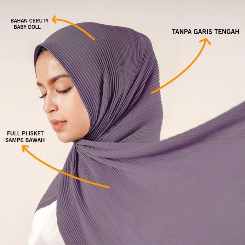 Pashmina Plisket Ceruty Babydoll Premium Import