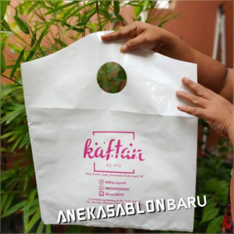 Kantong Plastik Plong PE Gunung Sablon 42x55
