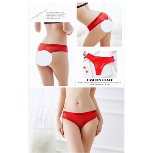 Celana Dalam Wanita Sexy Huruf Fashion Low Waist G Sting transparan Jala Kenyamanan Thong 3C183