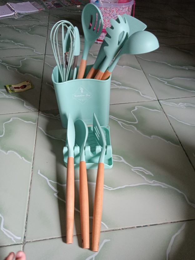 13 Set Kitchenware - Sutil Silikon - Silicone Kitchen Utensil Set - Peralatan Masak