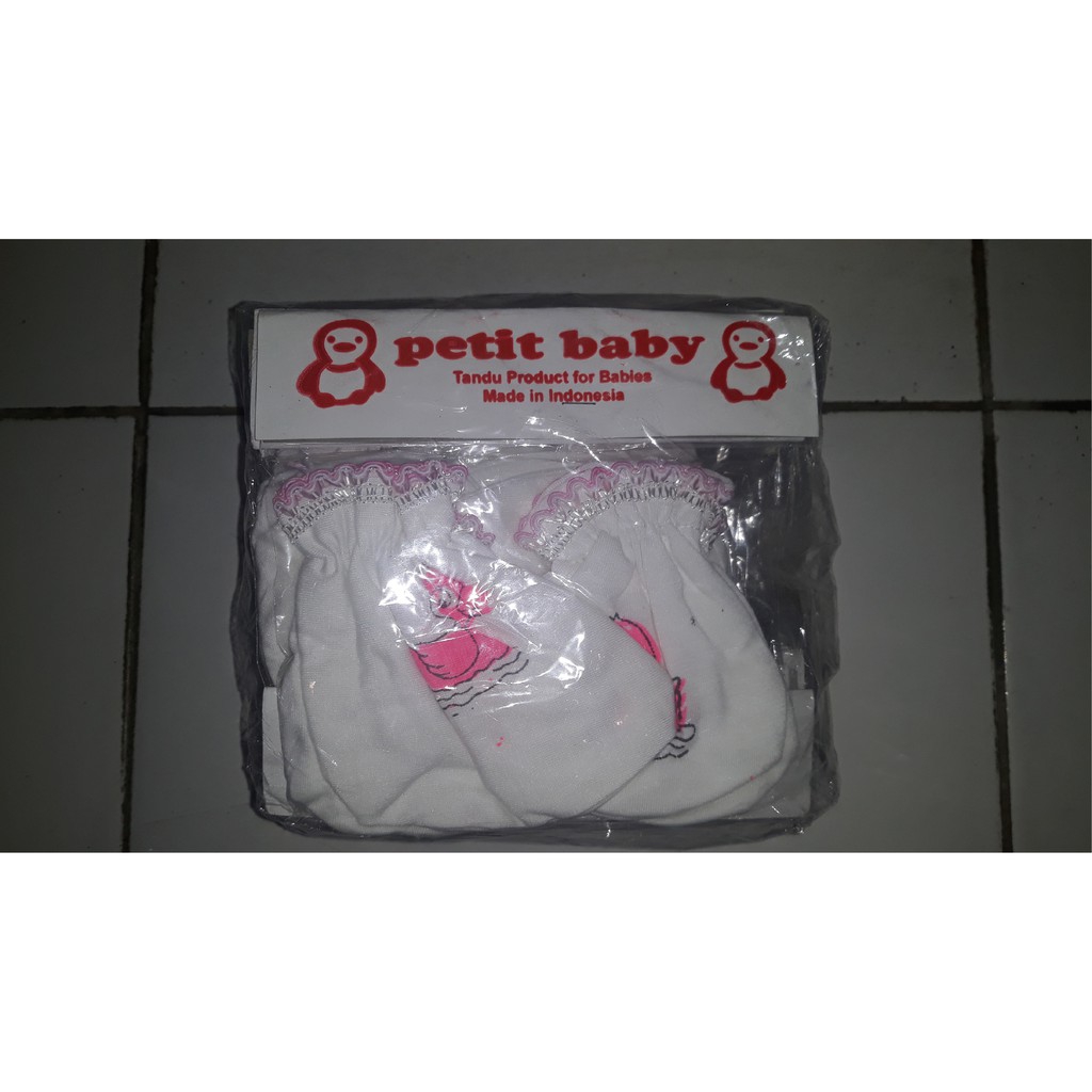 SARUNG TANGAN  BAYI  DAN  KAOS  KAKI  BAYI  MERK PETIT BABY 