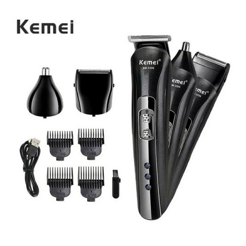 Kemei KM-1506 Hair Clipper 3in1 Cukur Rambut