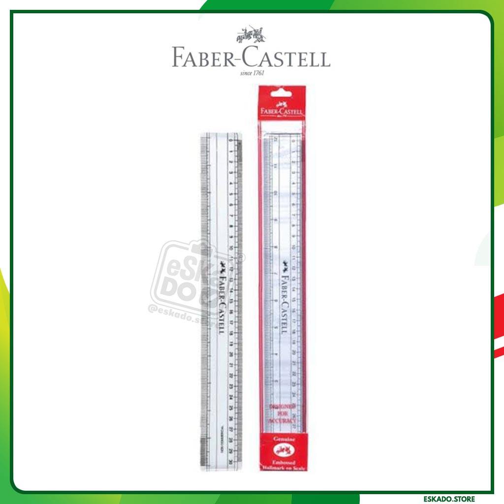 Penggaris 30 cm Faber Castell - Ruler Scale 12 inch / 30 cm