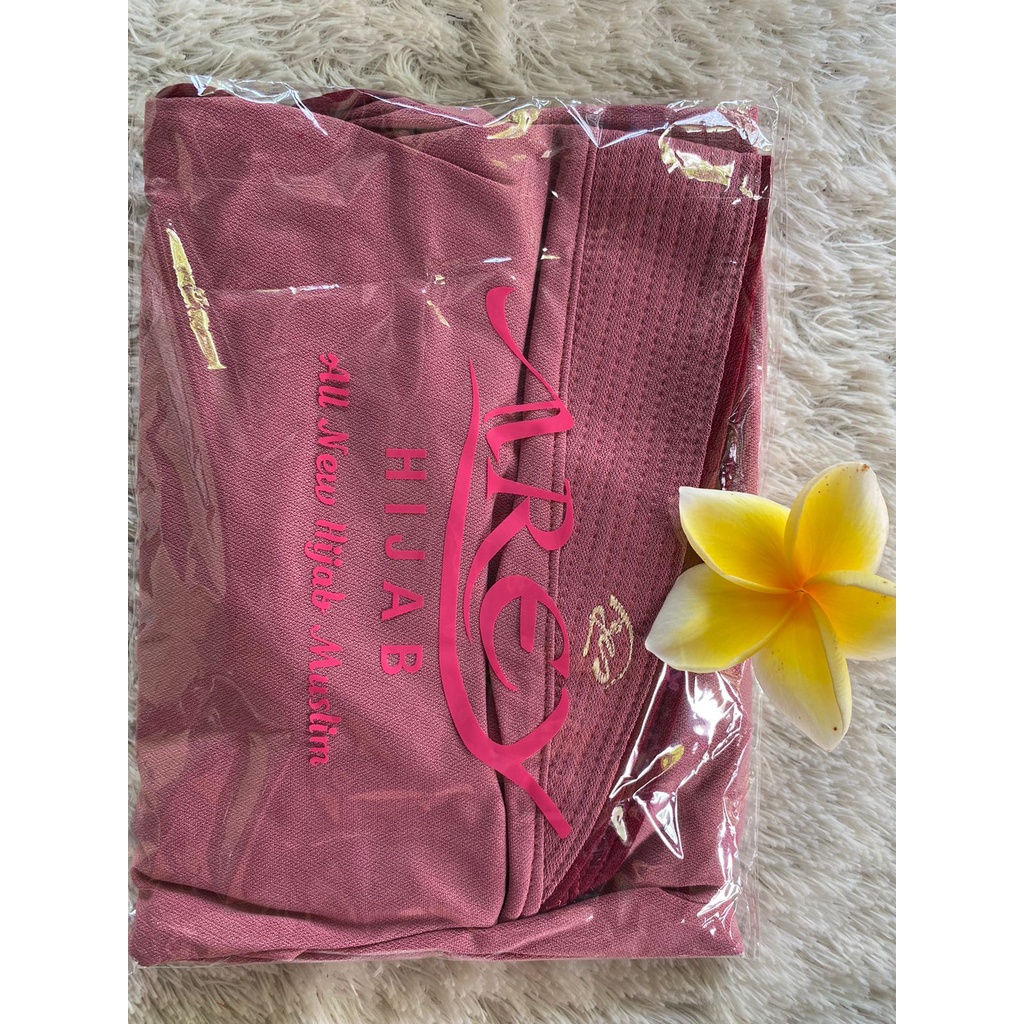 HIJAB INSTANT AREY SYAR'I LIST JERSEY//JILBAB JUMBO SYARI LIST BY AREY HIJAB-Pink