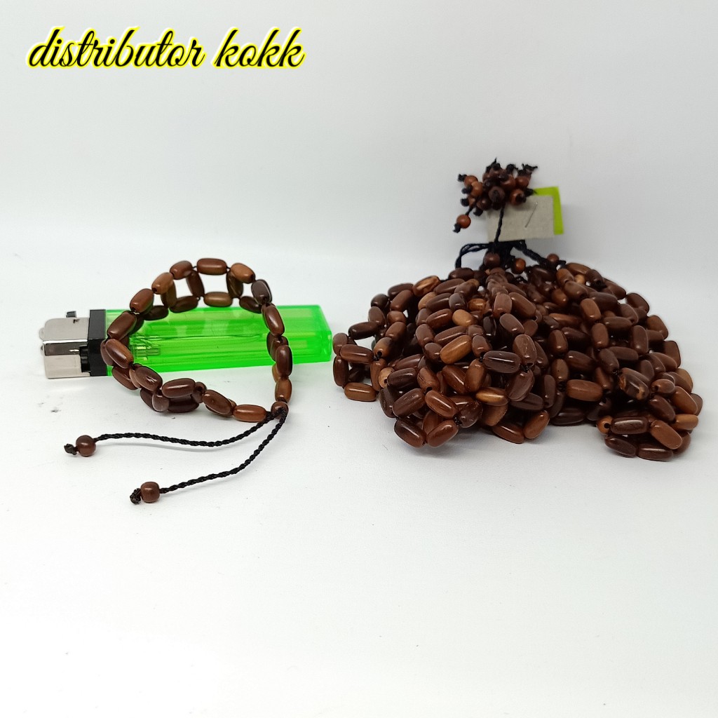 ( SUPER MURAH ) Harga grosir 10 pcs gelang Kokka kaukah rel oval coklat