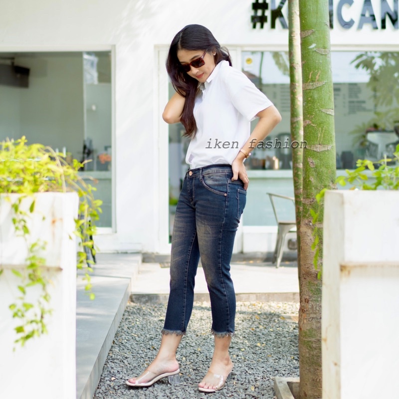 CELANA JEANS 7/9 WANITA RIPPED TIDAK TEMBUS // BIANTE CLAW JEANS // ERLIN JEANS