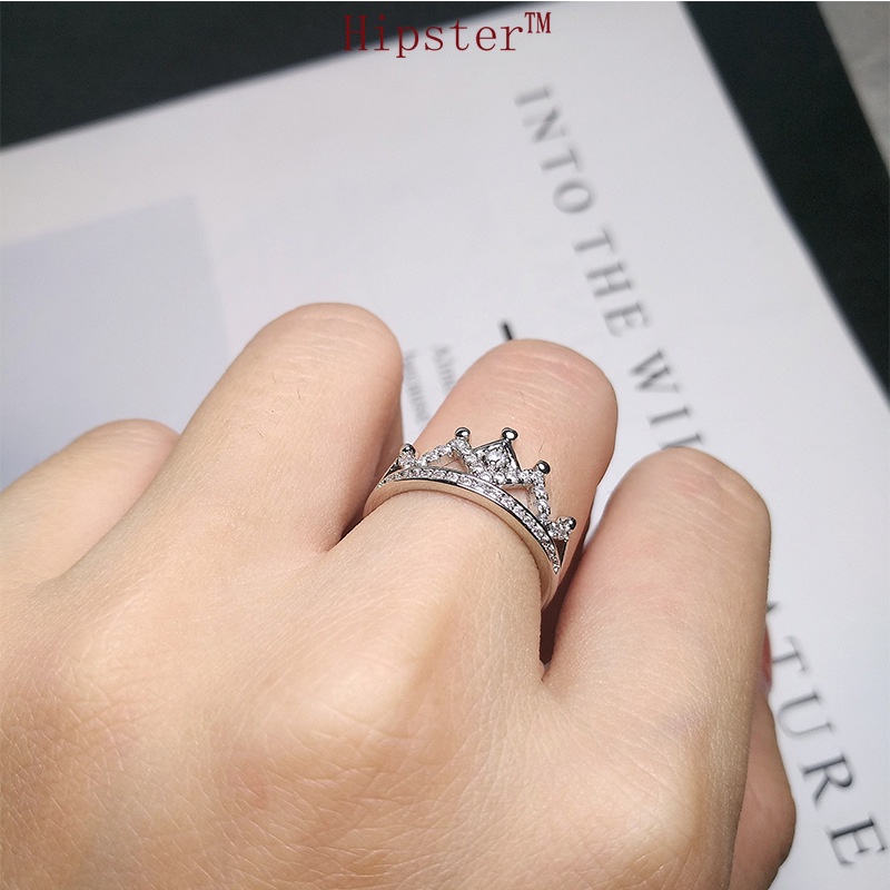 Hot Sale Classic Fashion Inlaid Diamond Crown Ring