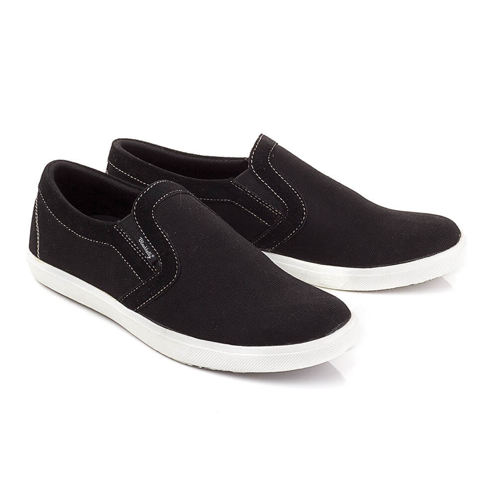 Sepatu Slip On Pria Hitam Casual