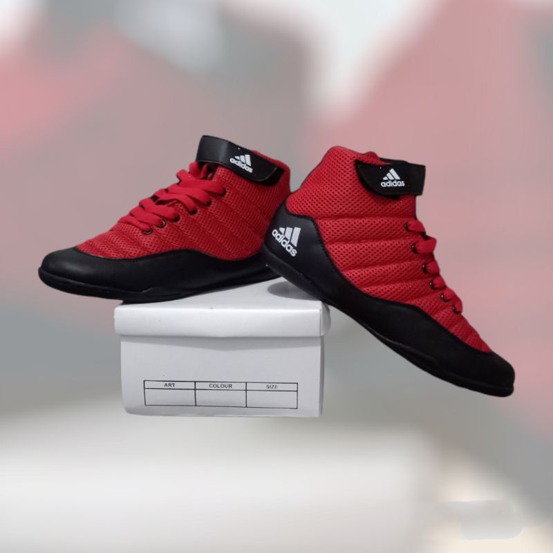 sepatu olahraga basket Adidas redblack 303 tipe high boot prepet / Sepatu Sneakers Casual Tinggi pri