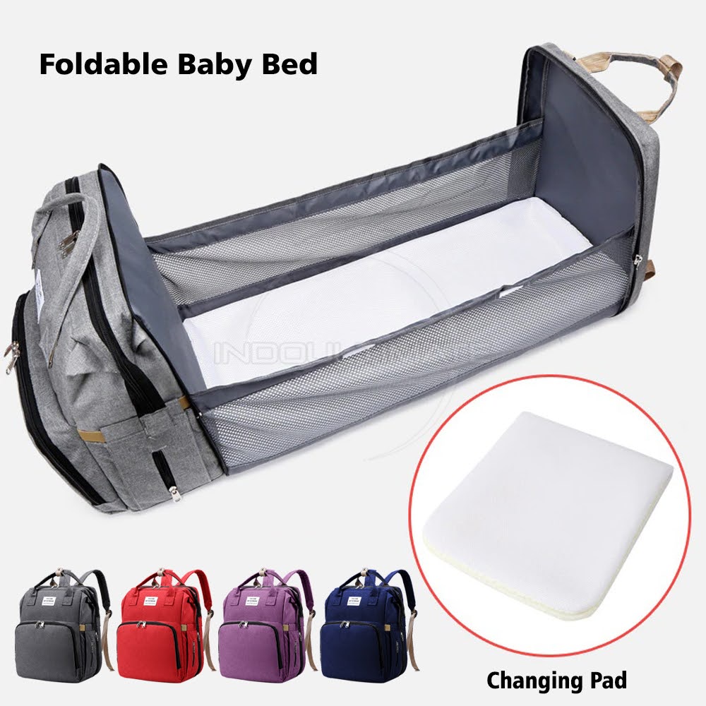 2in1 Tas Bayi Ransel + Tempat Tidur Bayi Portable PREMIUM WATERPROOF CC-797 Tas Popok Bayi Diaper