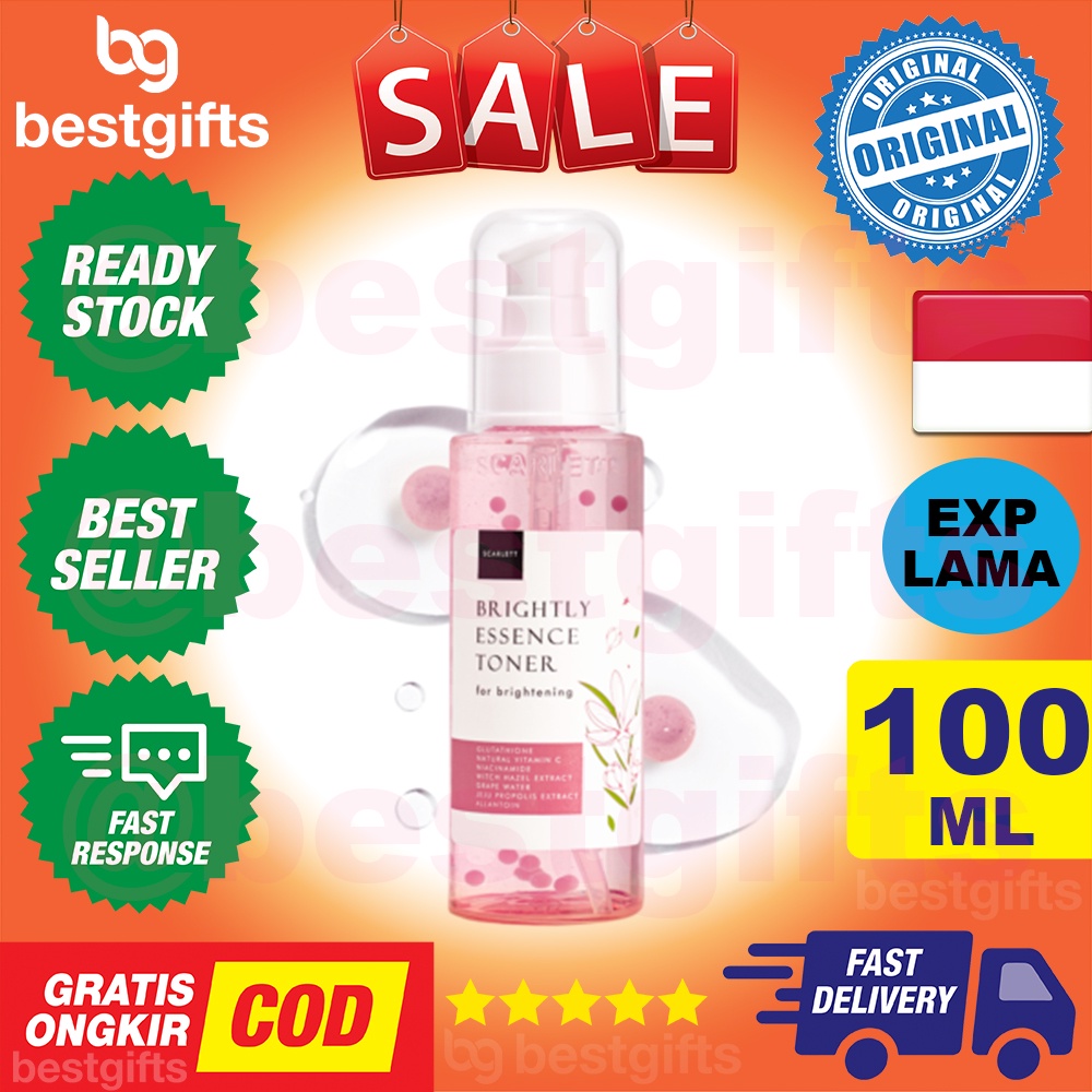 SCARLETT WHITENING BRIGHTLY ESSENSE TONER MUKA TONER WAJAH - 100 ML