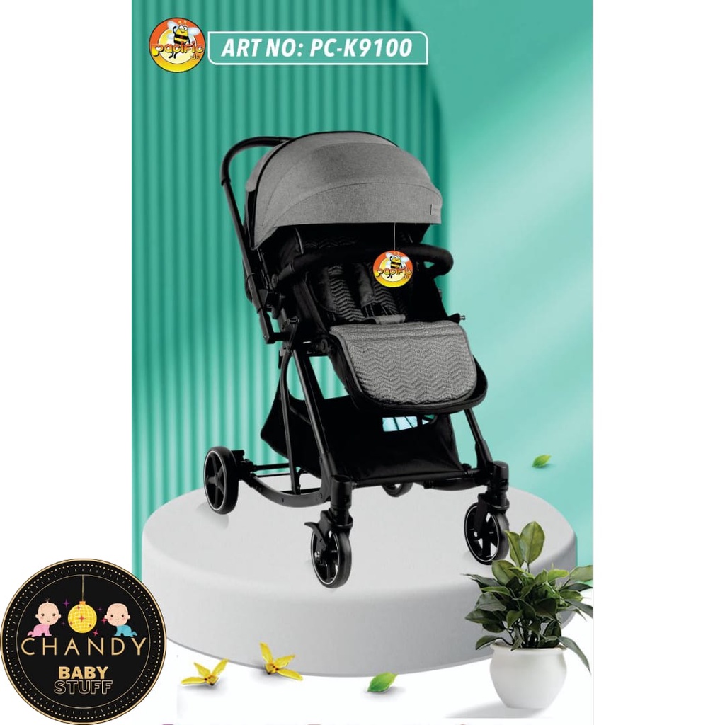 BABY STROLLER PC-K9100 PASIFIC KERETA DORONG BAYI CABIN SIZE (ROCKER &amp; REVERSIBLE STIR)