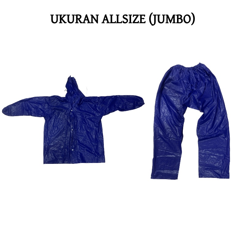 [HKL] JAS HUJAN PVC SF / RAIN COAT PVC / PAKAIAN JAS HUJAN / BAJU HUJAN ALLSIZE DEWASA JUMBO