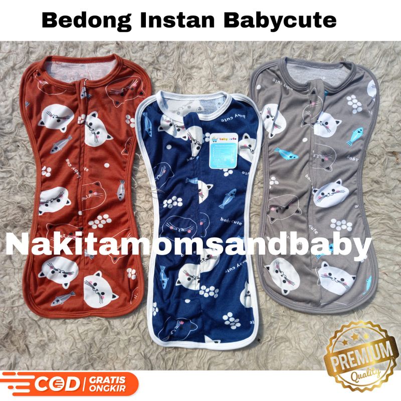 Bedong Instan dan Topi Baby Cute newborn SNI Promo 8.8