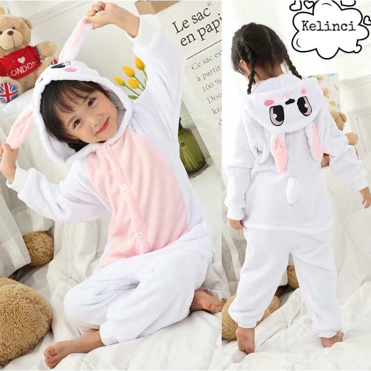 BAJU ONESIE BONEKA KELINCI RABBIT BUNNY KOSTUM PIYAMA BAJU TIDUR COSPLAY