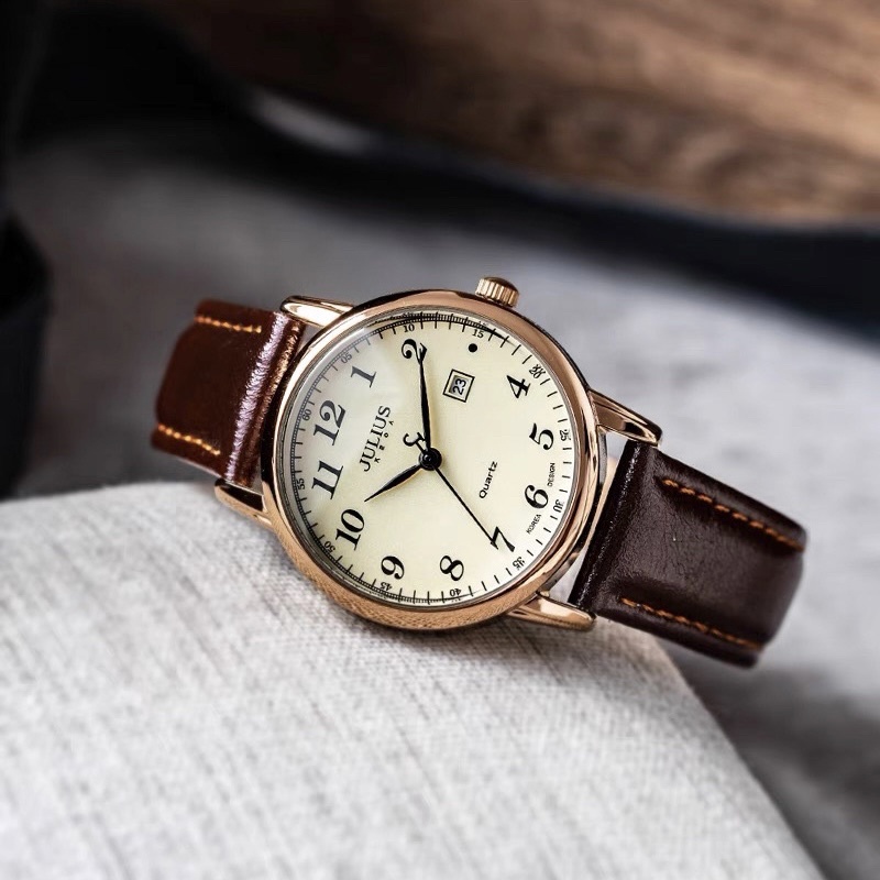 JULIUS JA-508 Bagsomnia Jam Tangan Bulat Kecil Tanggal Vintage Classic