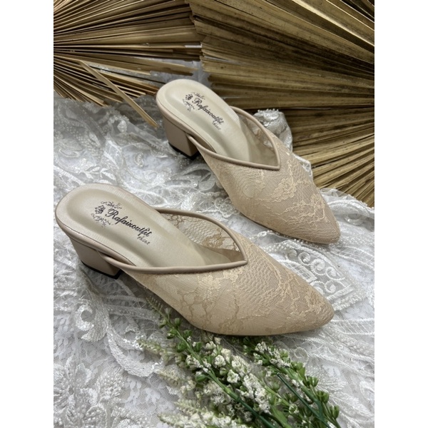 sepatu Rafaizoutfit sepatu johana cream tinggi 5cm tahu