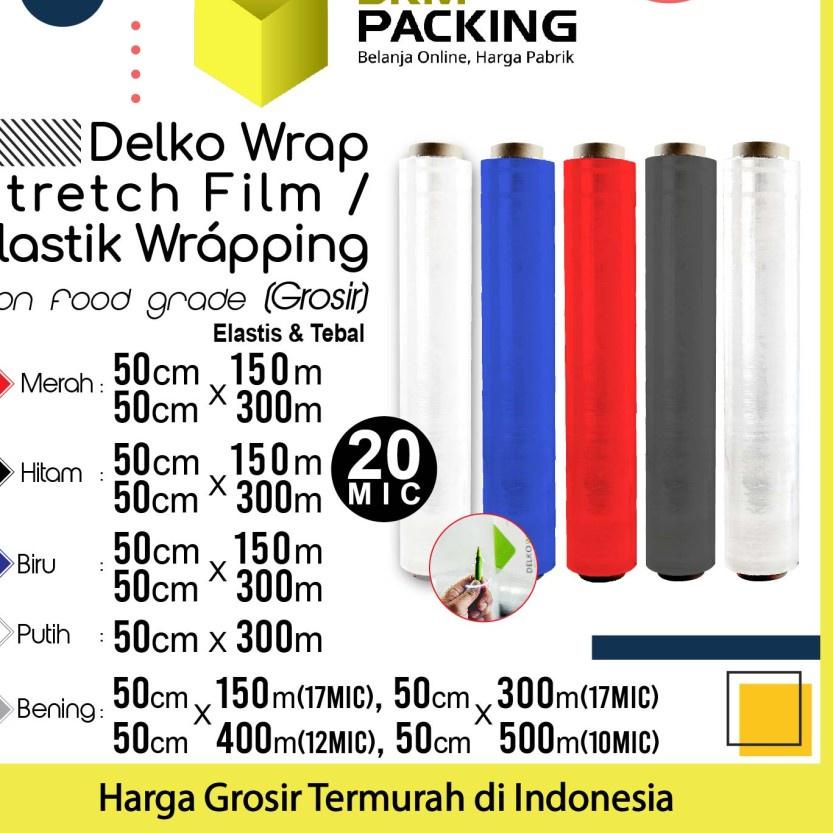 

ヤ Stretch Film 50cm Plastik Wrapping DELKO WRAP TER/SATUAN