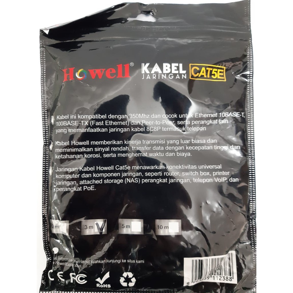 Howell Kabel Lan 3 Meter Cat 5e