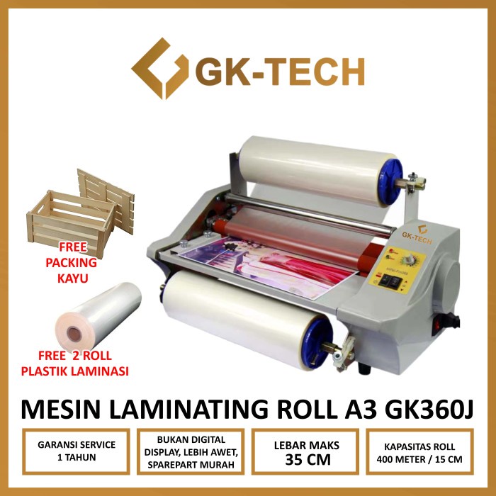 MESIN LAMINASI ROLL/MESIN LAMINATING ROLL A3 GK360J