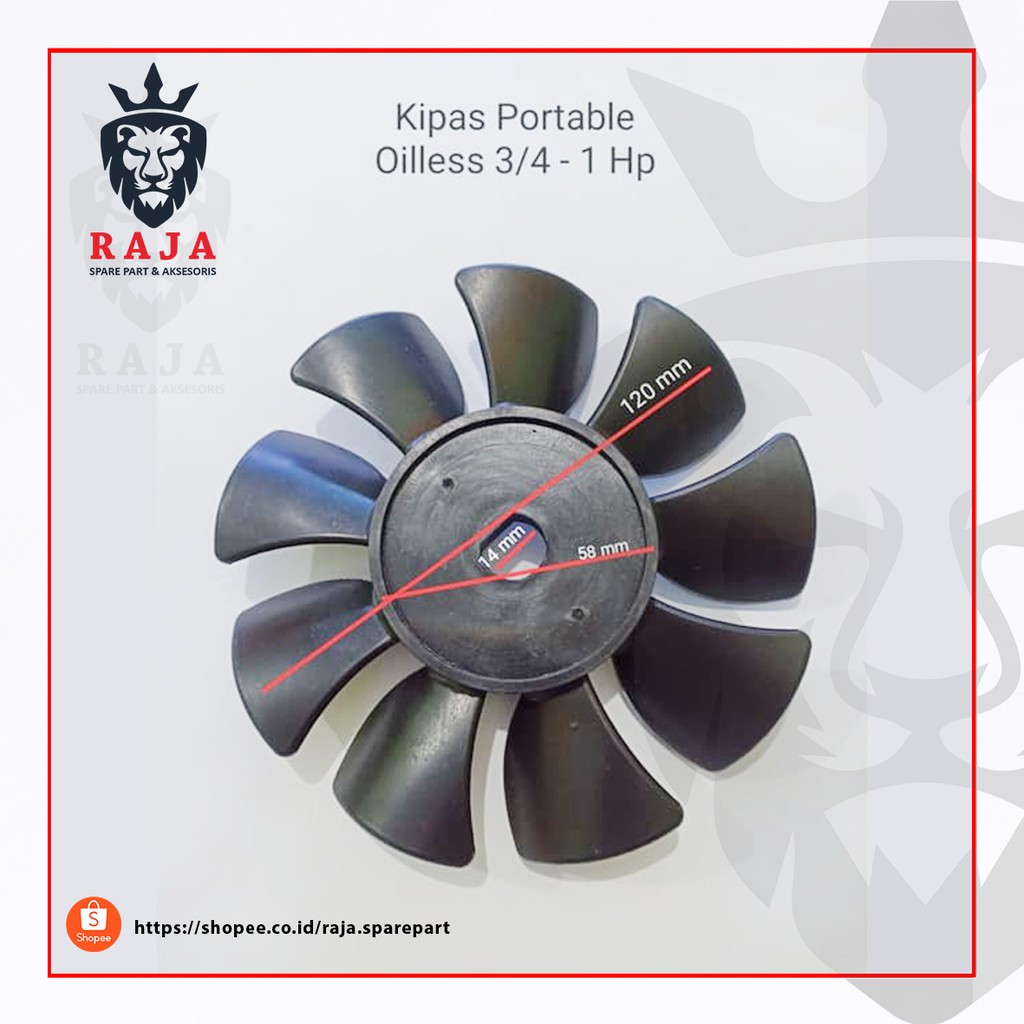 Kipas kompresor oilless 1 hp