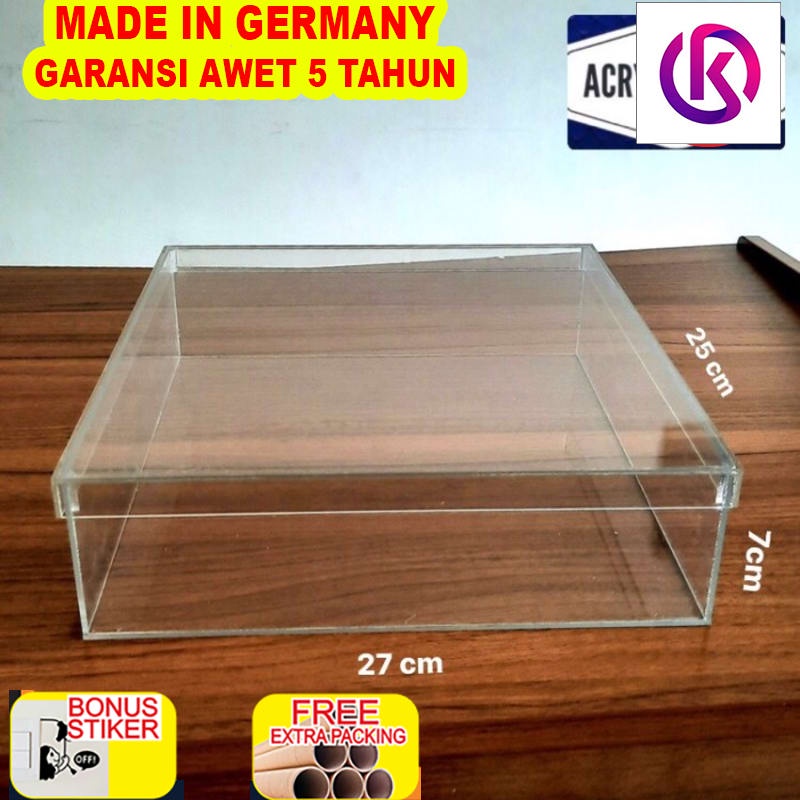 

Terlaris Acrylic Box dengan tutup ukuran sedang / Kotak Akrilik
