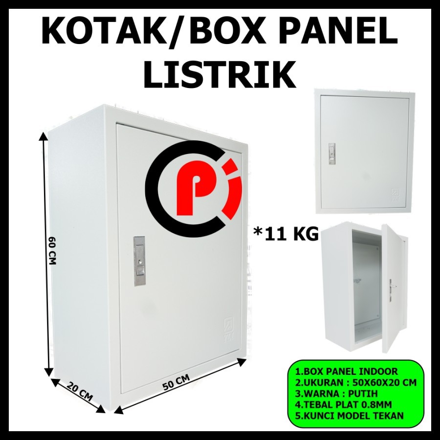 Box Kotak Panel Listrik Indoor Ukuran 60x50x20 cm Bahan Plat Tebal