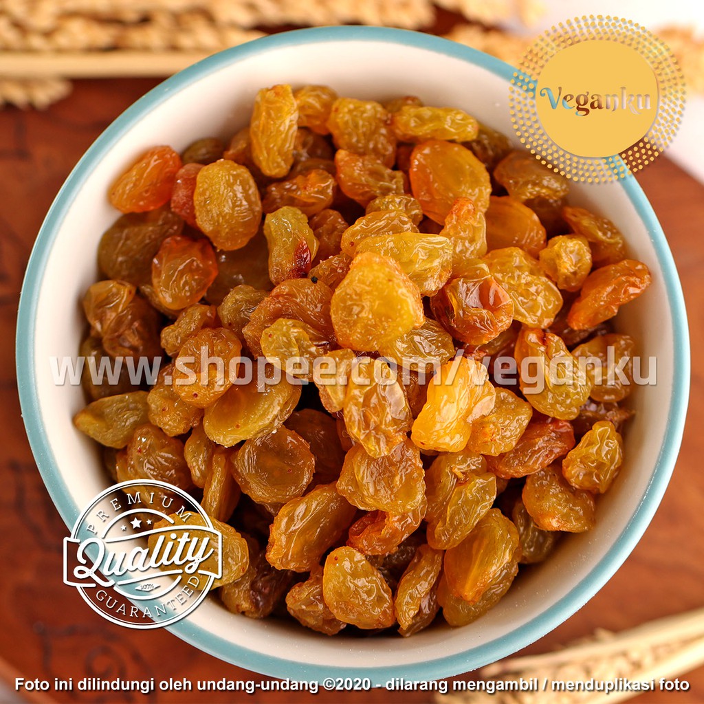 

Veganku - Premium Organik GOLDEN RAISIN 500gr Kismis kuning Import