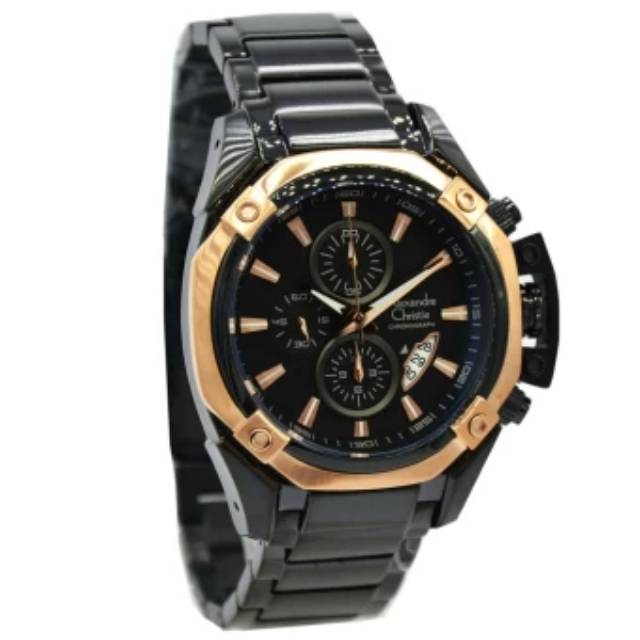 Alexandre Christie AC6225 MC Jam Tangan Pria Strap Stainles Steel rosegold